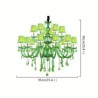 Dining Room Living Room European Crystal Chandelier Grass Green Pendant Light