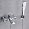 Black Shower Faucet Set ORB / Chrome Handheld Sprayer Wall Mount Bath Shower Mixer Tap