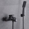 Black Shower Faucet Set ORB / Chrome Handheld Sprayer Wall Mount Bath Shower Mixer Tap