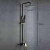 Hot and Cold Shower Faucet Black + Gold European Modern Copper Shower Sets