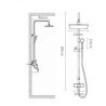 Lifting Shower Rod Rotatable Spout Black Stainless Steel Shower Faucet Set