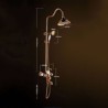 Shower System in Rose Gold with Rainhead and Handheld Shower Tub Spout