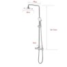 8 Inch Shower Head Unique Push Button Switch Shower System Modern Brass Shower Faucet Set