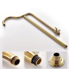 Modern Exposed Shower Faucet with Luxurious Gold Shower System