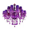 Purple Pendant Light Bedroom Living Room European Style Crystal Chandelier