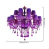 Purple Pendant Light Bedroom Living Room European Style Crystal Chandelier