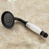 Exposed Shower System with Rain Head Handheld Sprayer Tub Spout Traditional Black Shower Mixer Set