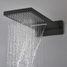 Black Shower Faucet Rainfall Head Shower Hand Shower Wall Mounted Shower Tap