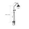 ORB Black Shower Faucet Set Rotatable Spout Shower Set Adjustable Shower Head