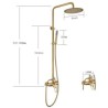 Brass Brushed Classic Shower Set Shower Faucet System