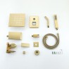 Shower Faucet System with Brushed Gold Finish Concealed Installation Shower Faucet Set