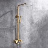 Shower Faucet Set Brushed Gold 9 Inch Rain Shower Head Bathroom Shower System