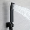 Nickel Brushed/Black Rainfall Shower Faucet Set Head And Hand Shower With Waterfall Tub Tap Set