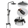 Chrome/Black/Black+Red Modern Shower Faucet Set with Hidden Faucet Outlet Shower System