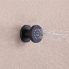 Solid Black Rain Shower System with Luxury Thermostatic Shower Faucet