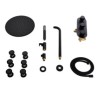 Solid Black Rain Shower System with Luxury Thermostatic Shower Faucet