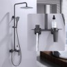 Exposed Rainfall Bathroom Shower Faucet Set Wall Mounted Shower Faucet System