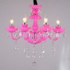 Pink Pendant Light Princess Room Kids Room Unique European Crystal Chandelier