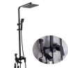 Square Shower Faucet Set 9 Inch Top Spray with Bidet Spray Function Available in Chrome/Black