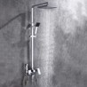 Square Shower Faucet Set 9 Inch Top Spray with Bidet Spray Function Available in Chrome/Black