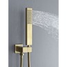 Concealed Installation Brushed Gold Shower Faucet System (Embedded Box Included)