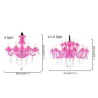 Pink Pendant Light Princess Room Kids Room Unique European Crystal Chandelier