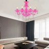 Pink Pendant Light Princess Room Kids Room Unique European Crystal Chandelier