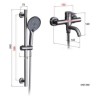 Bathroom Tub Faucet Waterfall Spout Mixer Tap With Hand Shower Wall Mounted