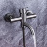 Bathroom Tub Faucet Waterfall Spout Mixer Tap With Hand Shower Wall Mounted