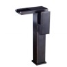 Oil Rubbed Bronze Waterfall Sink Tap with Black LED Basin Faucet