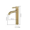 Bathroom Mixer Tap Single Faucet in Brushed Gold Stainless Steel (Tall)