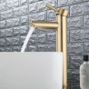 Bathroom Mixer Tap Staineless Steel Basin Faucet in Brushed Gold