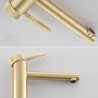 Simple Style Bathroom Basin Tap with Brushed Gold Vessel Sink Faucet