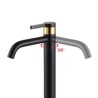 Bathroom Sink Mixer Tap in Black Brass with 360 Degree Rotatable Spout (Tall)