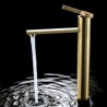 Bathroom Sink Faucet Basin Tap Mixer in Brushed Gold Brass with 360 Rotatable Spout