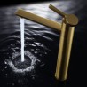 Bathroom Sink Faucet Basin Tap Mixer in Brushed Gold Brass with 360 Rotatable Spout