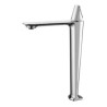 Chrome Colored Modern Simple Brass Basin Faucet (Tall)