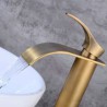 Antique Brass Waterfall Mixer Tap for Bathroom