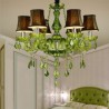 Unique Green Pendant Light Living Room Bedroom European Style Crystal Chandelier