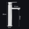 Modern Simple Bathroom Sink Tap High White Basin Faucet