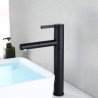 Matt Black Pull-Down Sprayer Sink Faucet Basin Tap