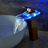 Single Handle Color Changing LED Bathroom Sink Faucet Golden Basin Tap