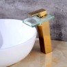 Single Handle Color Changing LED Bathroom Sink Faucet Golden Basin Tap