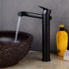 Modern Round Bathroom Vessel Sink Tap Black Swivel Basin Faucet