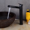 Modern Round Bathroom Vessel Sink Tap Black Swivel Basin Faucet