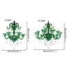 Living Room Bedroom Luxury Crystal Chandelier European Style Green Pendant Light