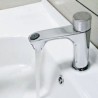 Single Hole Basin Faucet With Double Outlet Copper Bathroom Sink Faucet