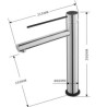 Modern Design Single Handle Single Hole Basin Faucet 10.6 Inch Bathroom Sink Faucet