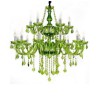 Bedroom Living Room Large Crystal Chandelier European Style Green Pendant Light