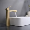 Brass Square Vessel Sink Faucet with Modern Basin Mixer Tap